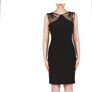 NWT - Joseph Ribkoff LBD black strappy dress